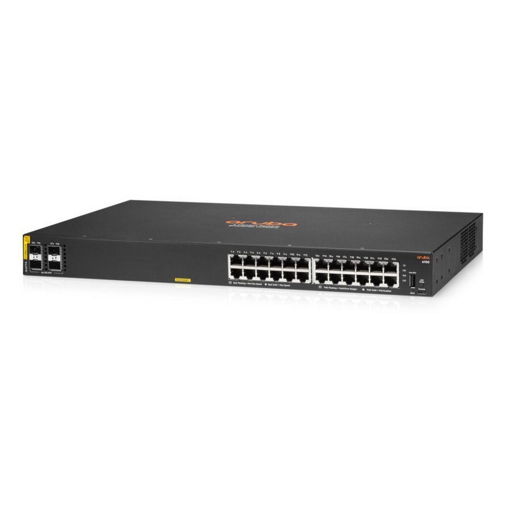 HPE JL677A Коммутатор Aruba 6100 JL677A 24G 4SFP+ 370PoE+