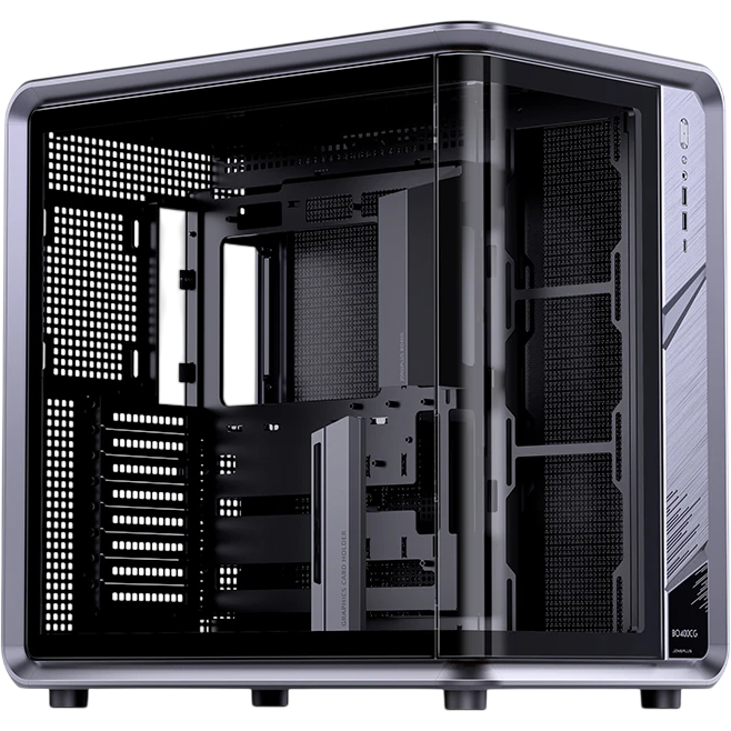Корпус без блока питания/ Case JONSBO BO400CG, Midi-Tower, TG, no fan, 2xUSB-A 3.0 + 1xUSB-C 3.2, ATX, mATX, mITX Grey