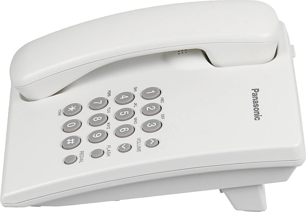Panasonic KX-TS2350RUW (белый) {повтор номера, регул-ка громкости, кр.на стену}
