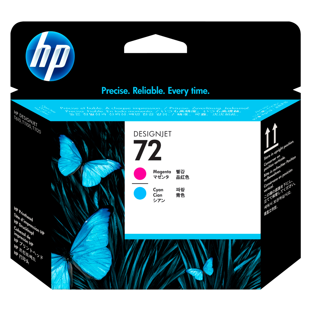 HP C9383A Печатающая головка №72, Magenta & Cyan {DJ T610/T620/T770/T1100/T1120/T1200, Magenta & Cyan}