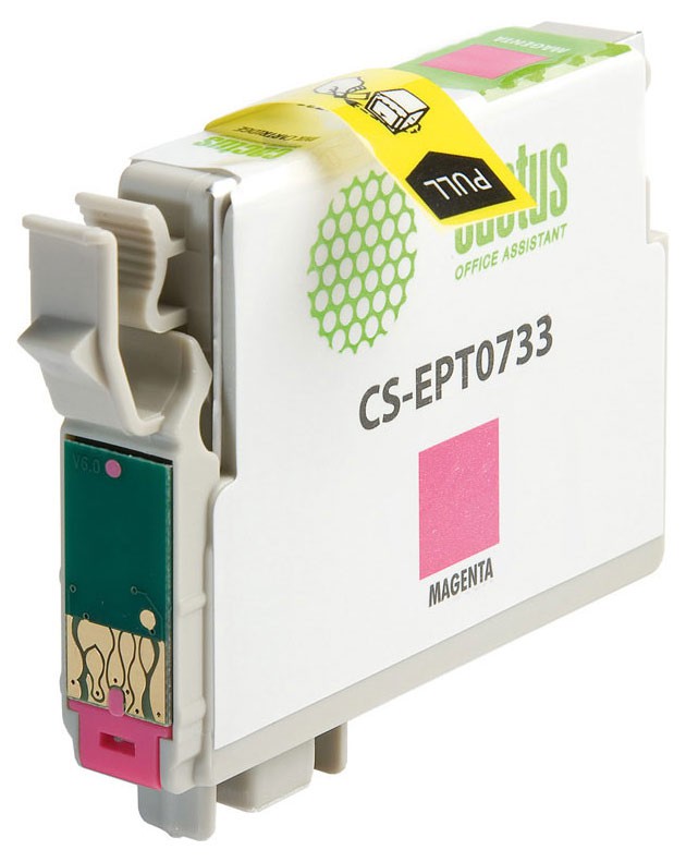 Cactus C13T0733 Картридж  для Epson Stylus С79/ C110/ СХ3900/ CX4900/ CX5900/ CX7300/ CX8300/ CX9300, пурпурный