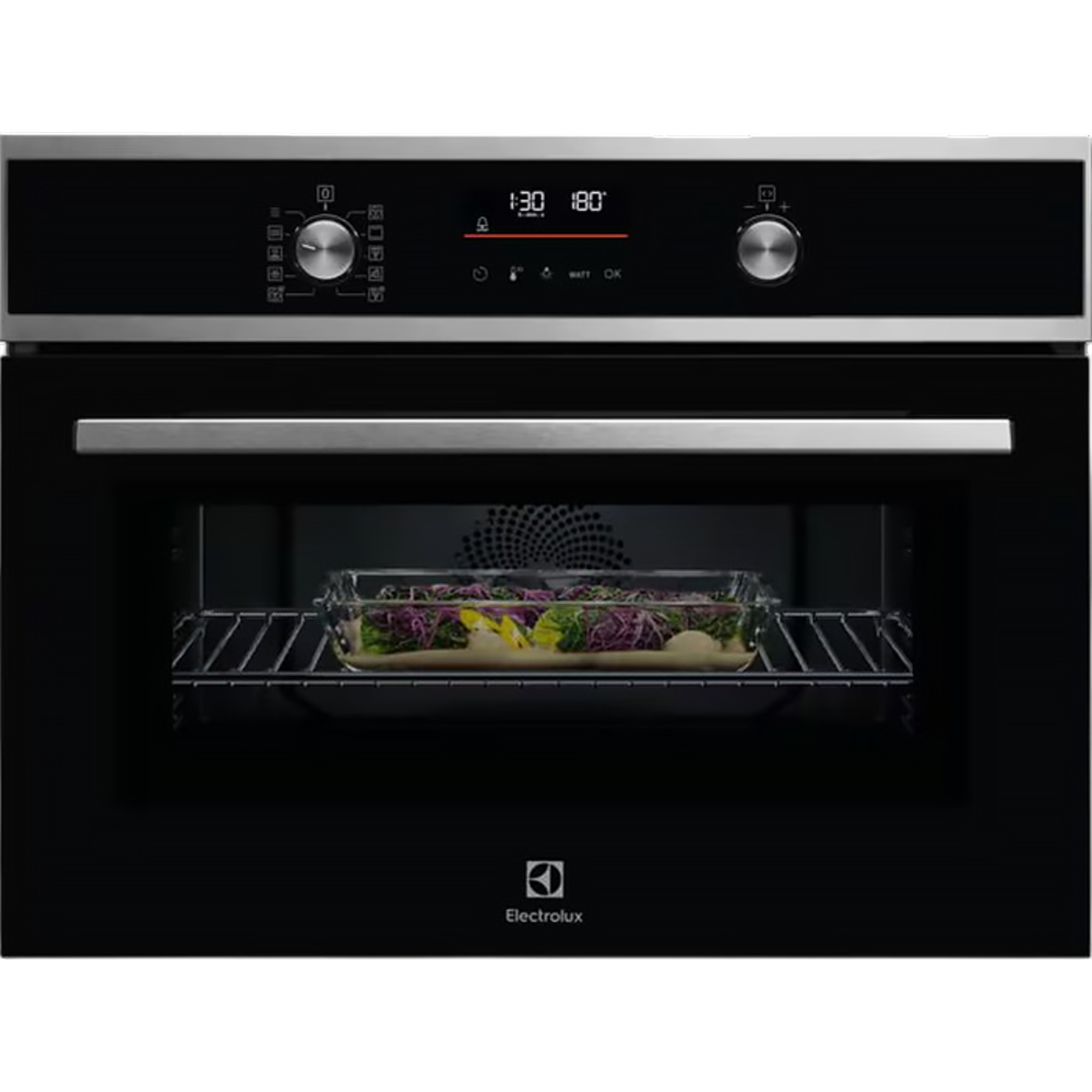 Встраиваемый духовой шкаф Electrolux/ Компактный духовой шкаф с СВЧ 45 см, 43 л,14 режимов,нержавеющая сталь