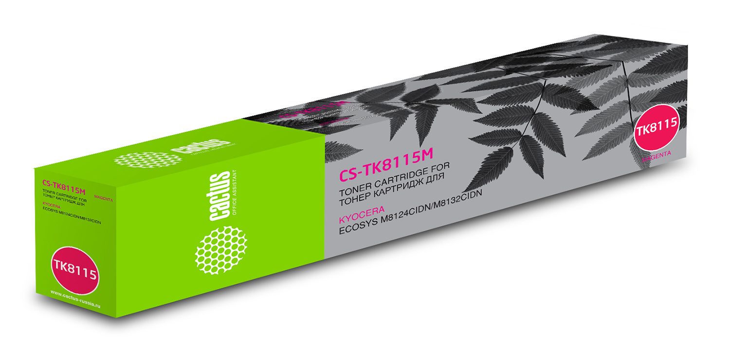 CACTUS TK-8115M Тонер-картридж для Kyocera EcoSys-M8124/EcoSys-M8130, (6000k), magenta