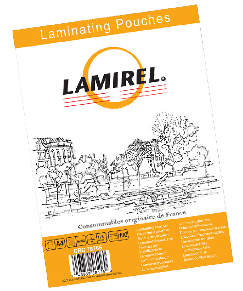Пленка для ламинирования Fellowes 175мкм A4 (100шт) глянцевая Lamirel LA-7876501 (LA-78765/CRC-78765)