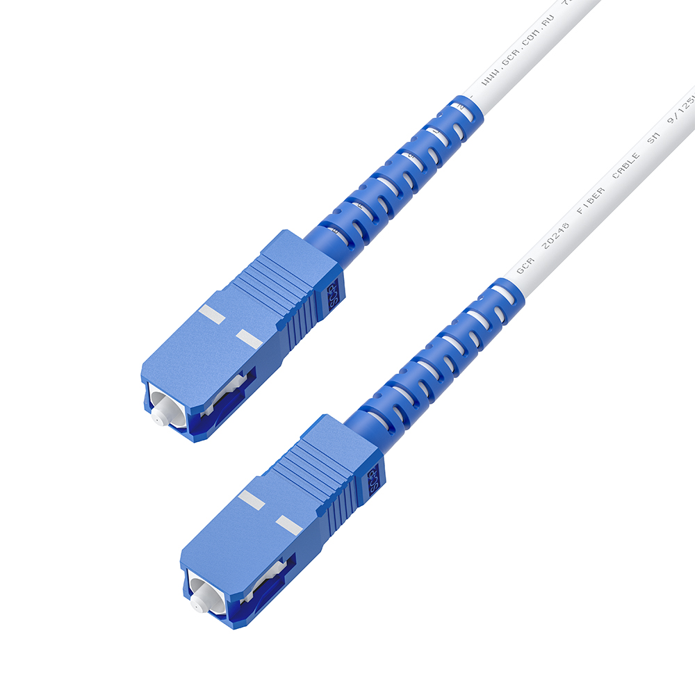 GCR PRO Патч-корд оптический 0.5m соединительный SC/UPC - SC/UPC Simplex одномодовый SM 9/125, LSZH, белый