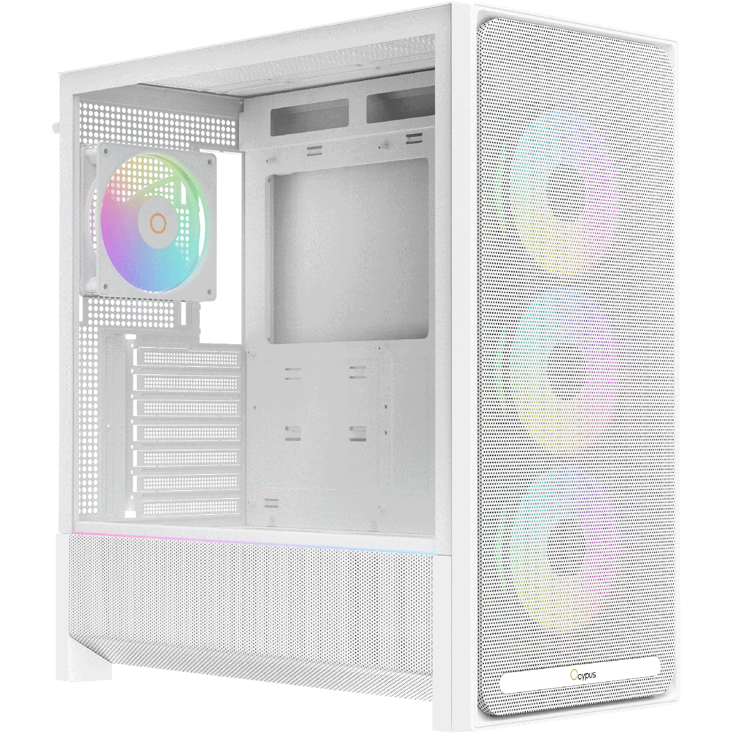 Case Ocypus Delta C70 WH ARGB  EATX / win / white / 4 ARGB fans / no PSU / Tempered Glass