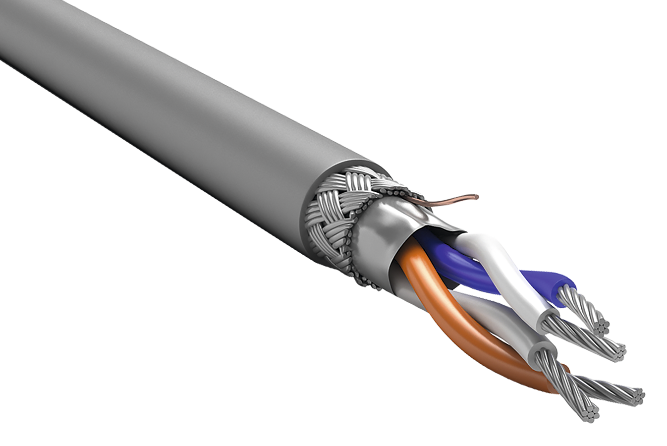 ITK Кабель RS-485 2х2х0,78 нг(А)-LS серый (200м)