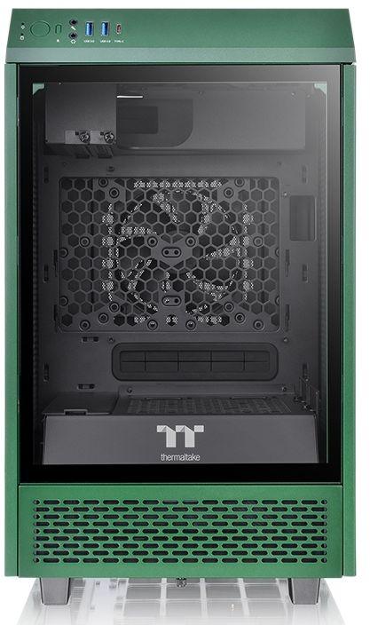 Корпус Thermaltake The Tower 100 Racing Green черный без БП miniITX 1x120mm 3x140mm 2xUSB3.0 audio bott PSU