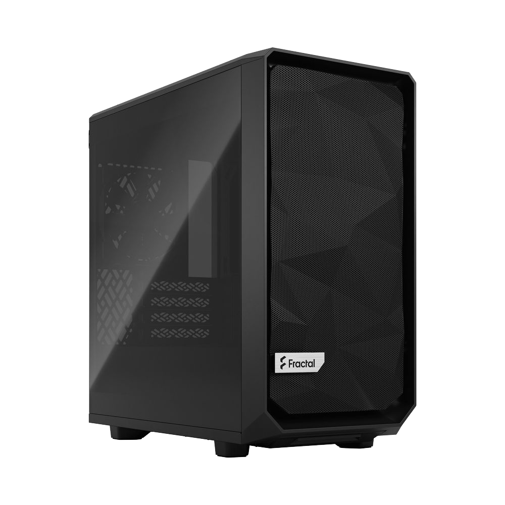 Корпус ПК без блока питания/ Case Fractal Design Meshify 2 Mini TG Dark Tint, Mini-Tower, 1x120mm + 1x140mm, 2xUSB-A 3.2 + 1xUSB 3.2 Type-C mATX, mITX, mDTX Black