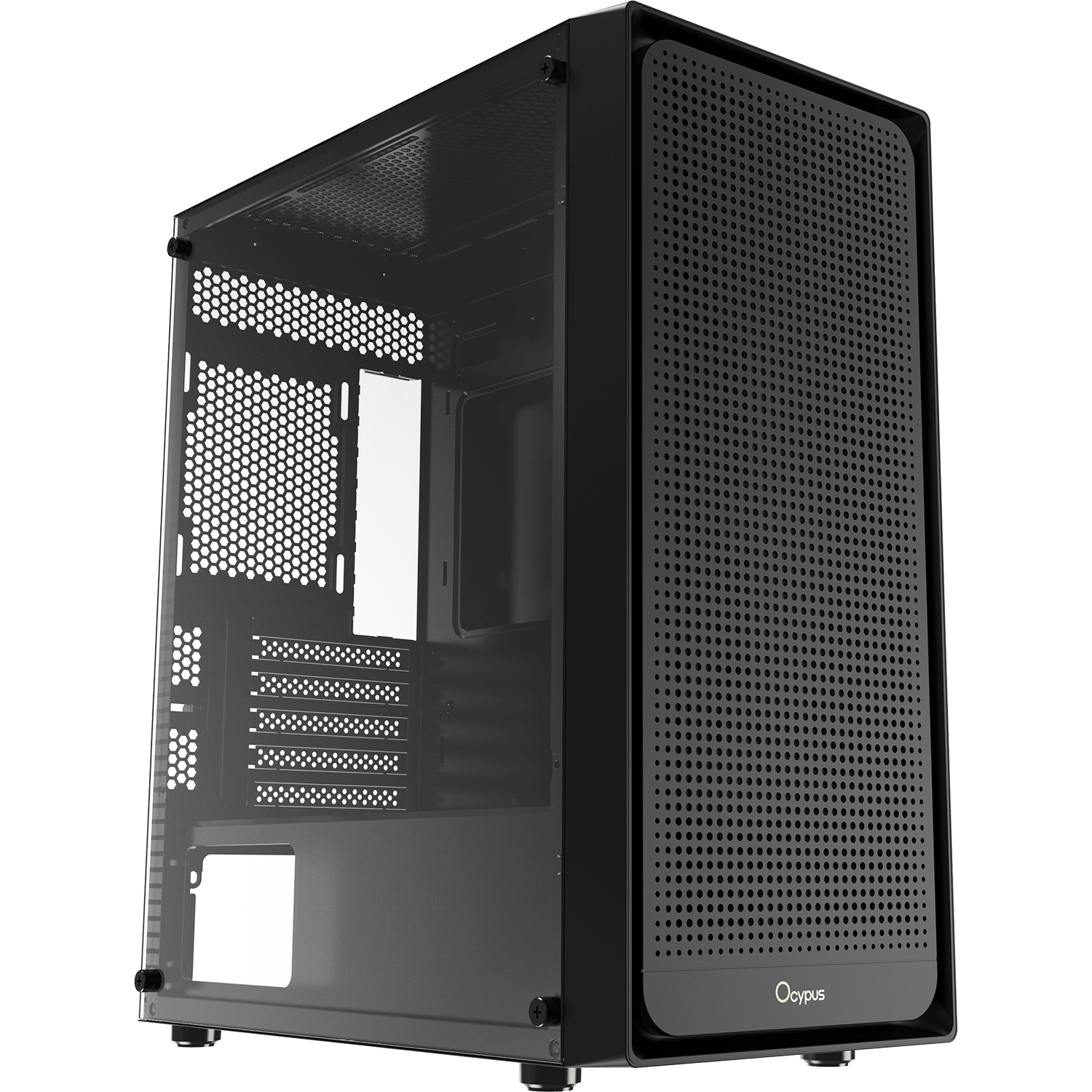 Case Ocypus Gamma C50 BK mATX / win / black / no PSU / Tempered Glass