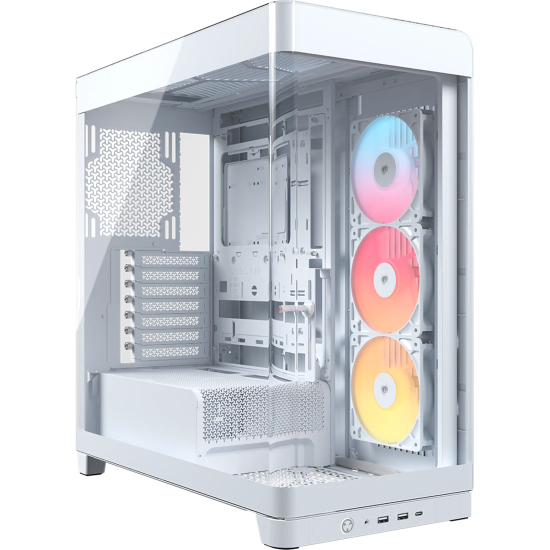 Корпус без блока питания/ Case Corsair Frame 4500X RS-R ARGB, Midi-Tower, TG, 3x120mm ARGB reverse fans, 2xUSB-A 3.2, 1xUSB 3.2 Type-C, E-ATX, ATX, mATX, mITX White
