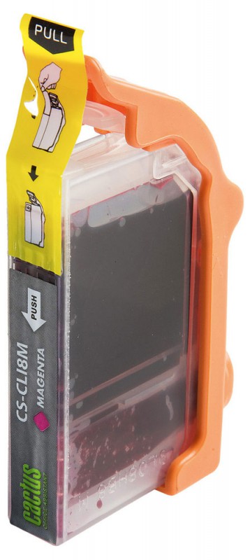 Cactus CS-CLI8M Картридж струйный для Canon Pixma MP470/MP500/MP510/MP520/MP530/MP600/MP800/MP810/MP830/MP970/iP3300/iP3500/iP4200/5200/5300/6600D/6700D/MX700/850/iX4000/5000/9000, пурпурный 12 мл.