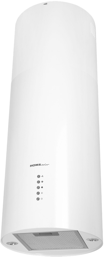 Кухонная вытяжка HOMSair/ Кухонная вытяжка HOMSair ART 1050IS 35 белый  (в 2-х коробках), островная, электронное управление, LED освещение, 3 режима, производительность 1050 м3/ч, уровень шума 63 дБ