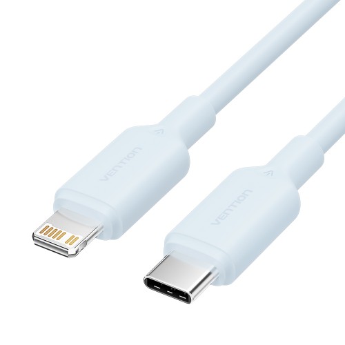 Кабель Vention USB 2.0 CM/Lightning 8M для iPad/iPhone 3A - 1м. Голубой