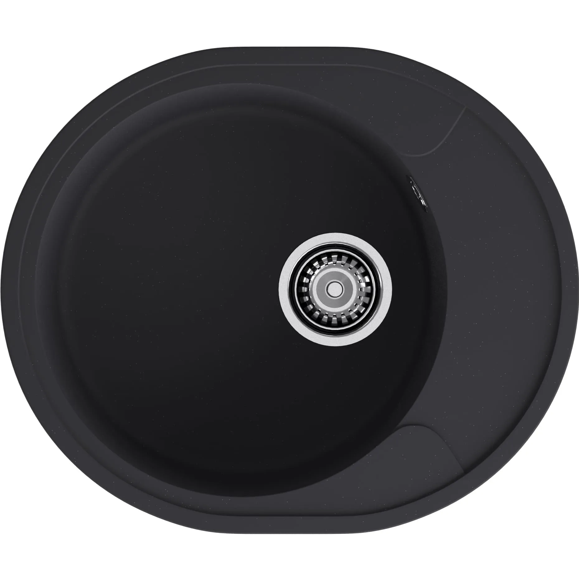 GRANFEST Мойка URBAN 857L  1-чаша+крыло 570*480мм, монтаж: врезной, материал: кварц, цвет: черный