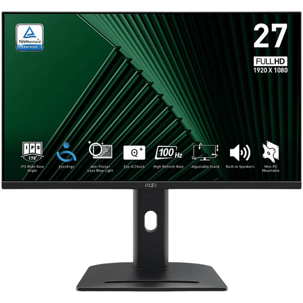 MSI PRO 27" MP275PG чернйы {IPS 1920x1080 100Hz 1ms 300cd HDMI DisplayPort D-Sub M/M HAS Pivot In}