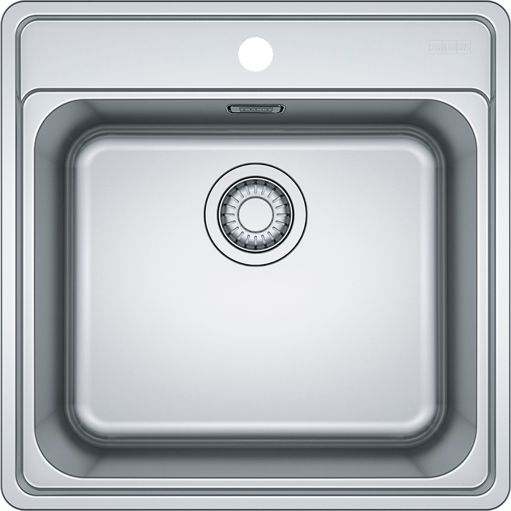Мойка Franke 101.0689.942/ Best, Серия BELL, Мойка BCX 610-51 TL, мойка 510 x 510 mm, чаша 445 x 380 x 200 mm,  монтаж сверху, скрытый перелив, крепления FastFix