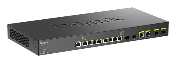 D-Link DXS-1210-12TC/B1A PROJ Управляемый L2+ коммутатор с 8 портами 10GBase-T, 2 портами 10GBase-X SFP+ и 2 комбо-портами 10GBase-T/SFP+