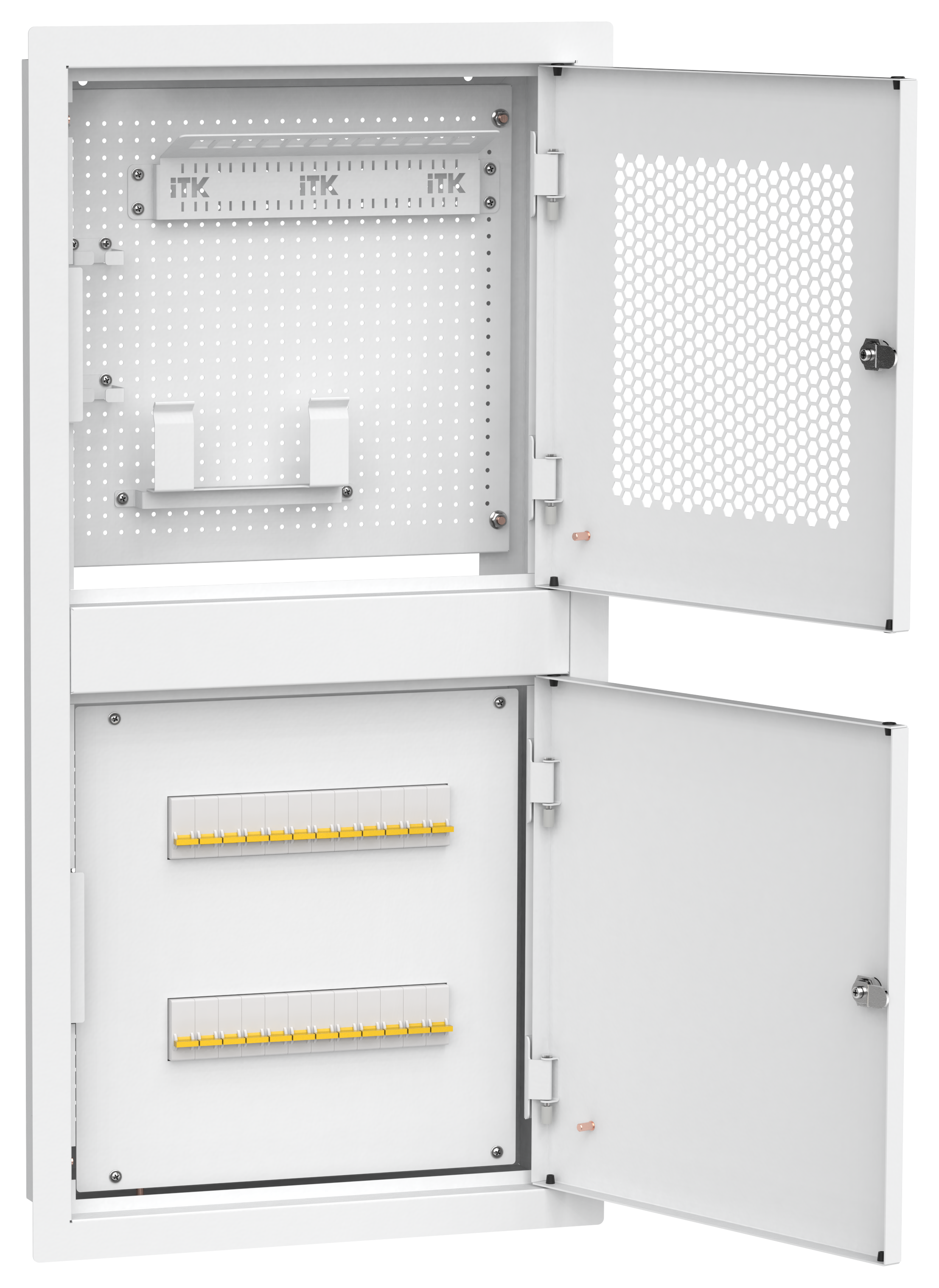 ITK LINEA R встр. двухсек. 3 ком. 400х850мм дв. мет. белый