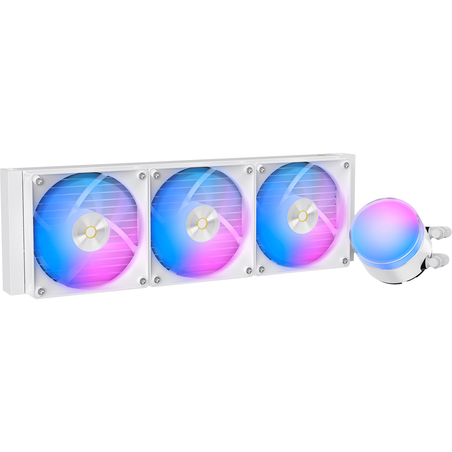 Система жидкостного охлаждения/ Water Cooling System Ocypus Delta L36 WH ARGB V2 (300W, 360mm, White, ARGB, Fans: 3x120mm, 73CFM, 2000RPM/ Pump height 60mm, 27dBA, 2650RPM, Rad thickness 27mm/ S: 1851, 1700, 1200, 115X, AM5, AM4)