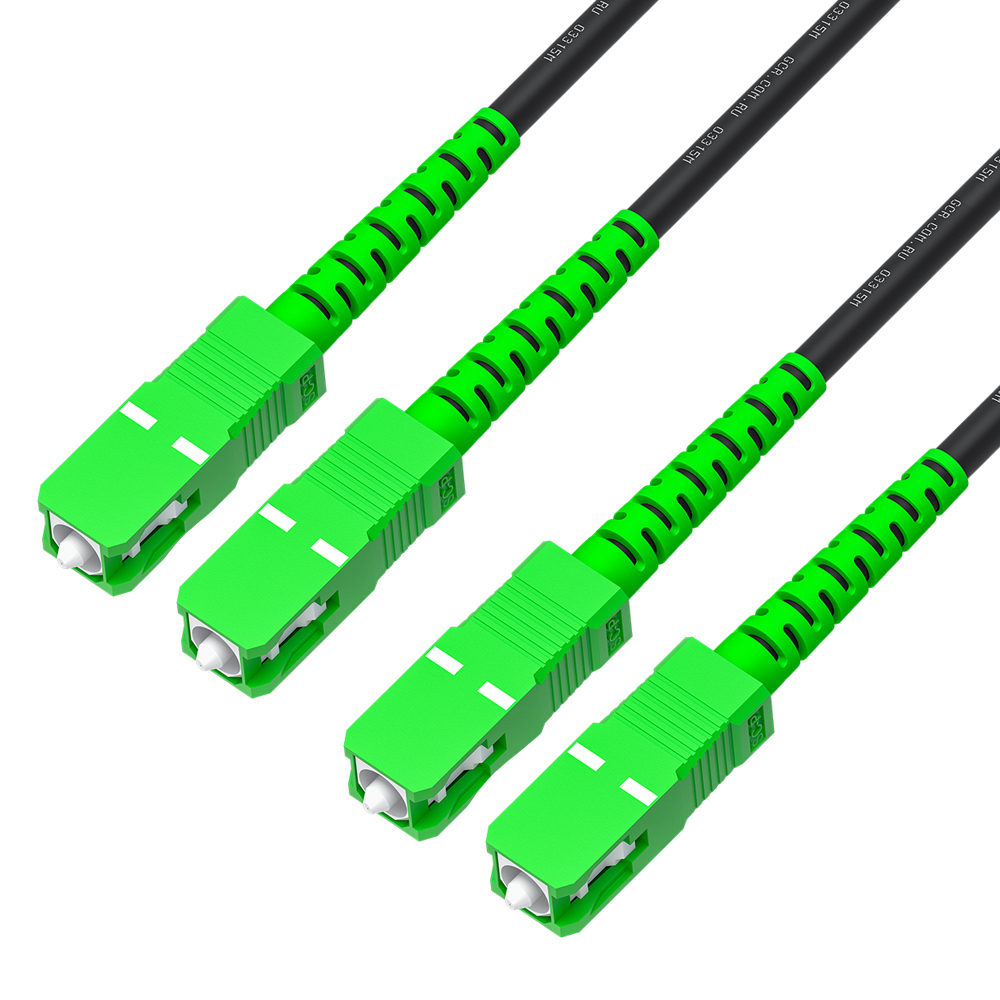 GCR PRO Патч-корд оптический 20.0m соединительный SC/APC - SC/APC Duplex одномодовый SM 9/125, LSZH, черный