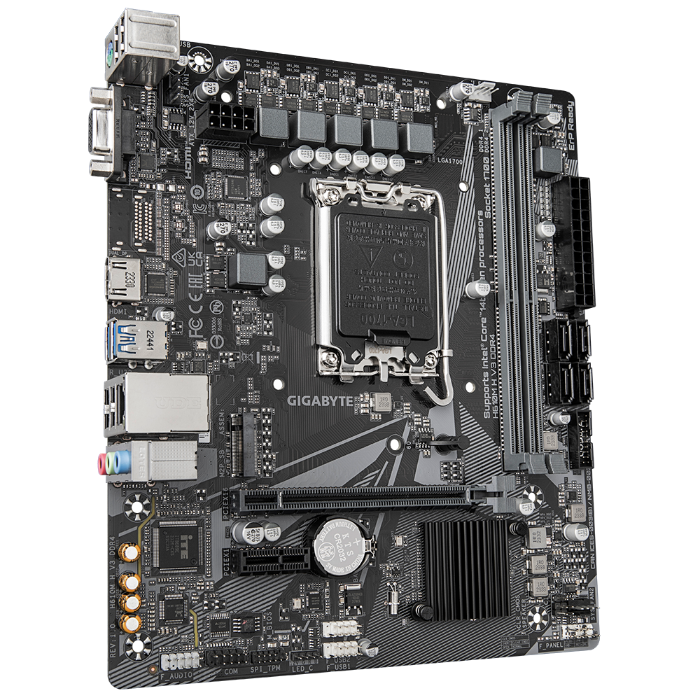 Gigabyte H610M H V3 DDR4 {1700 Intel H610 2xDDR4 mATX AC`97 8ch(7.1) GbLAN+VGA+HDMI}