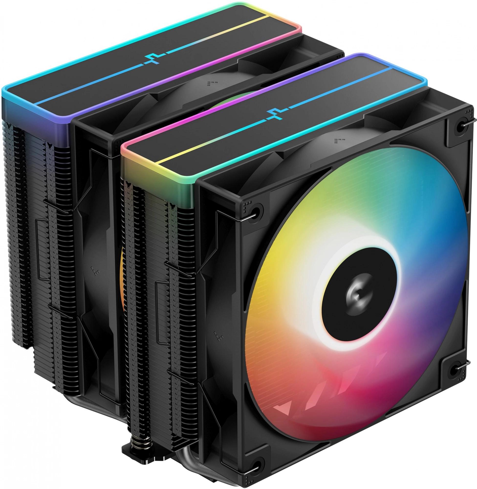 Устройство охлаждения(кулер) Deepcool AG620 Bk V2 ARGB Soc-AM5/AM4/1200/1700/1851 черный 4-pin 15-29dB Al+Cu 260W 1330gr Ret (R-AG620-BKAMMN-GJD)