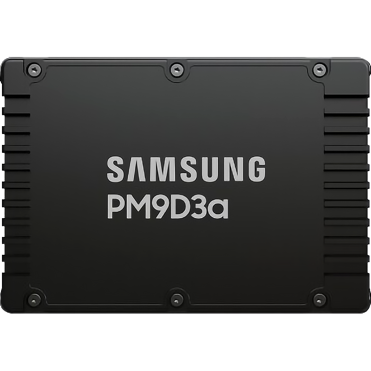 Твердотельный накопитель/ Samsung SSD PM9D3a, 1920GB, U.2(2.5" 15mm), NVMe, PCIe 5.0x4, 3D TLC, R/W 12000/3500MB/s, IOPs 1 700 000/150 000, TBW 3504, DWPD 1 (12 мес.)