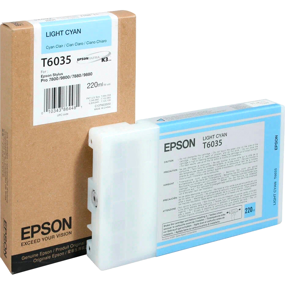 EPSON C13T603500 SP-7880/9880 220ml Light Cyan (LFP)