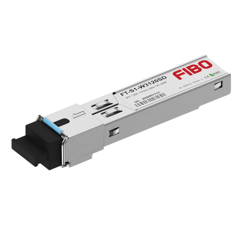 Трансивер/ FIBO FT-S1-W3120SD SFP модуль WDM, 1.25G, 20 км, TX 1310 нм, RX 1550 нм, SC, DDM