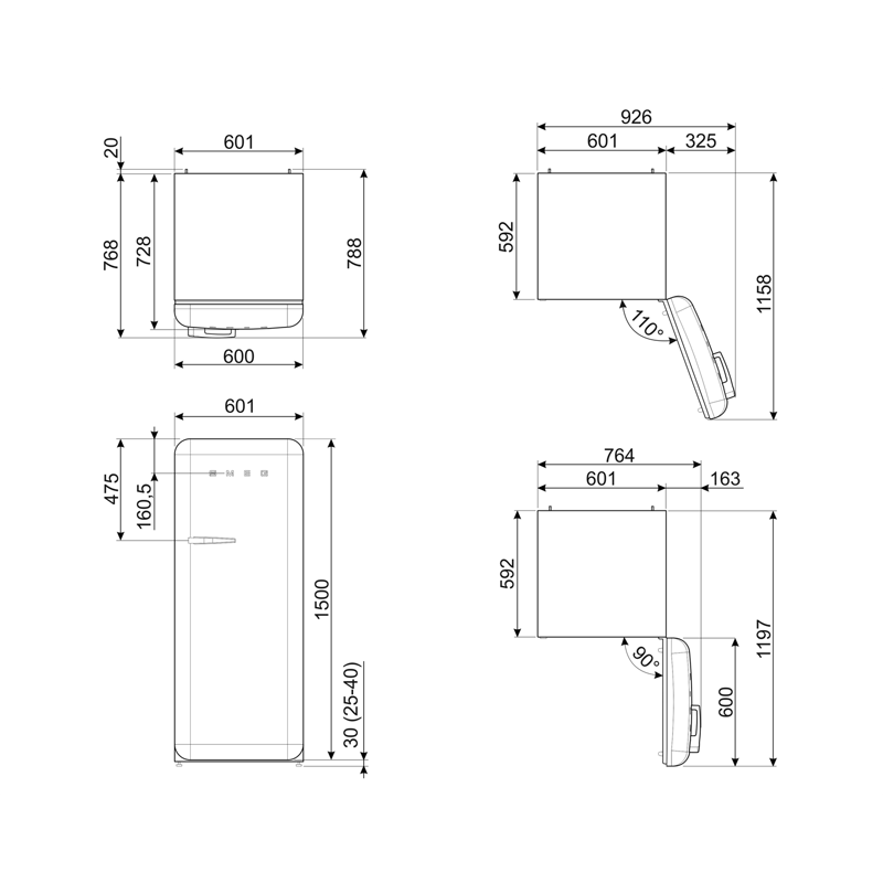 Холодильник SMEG FAB28RBL6 — фото 22